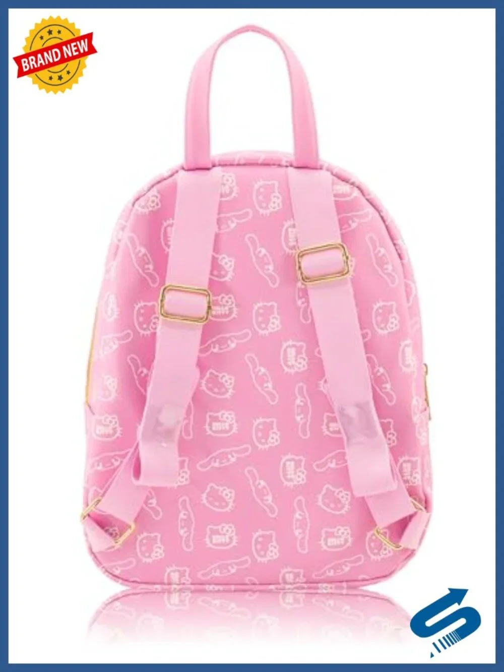Mini Backpack - PU Leather Daypack with Adjustable Straps, 2 Pockets